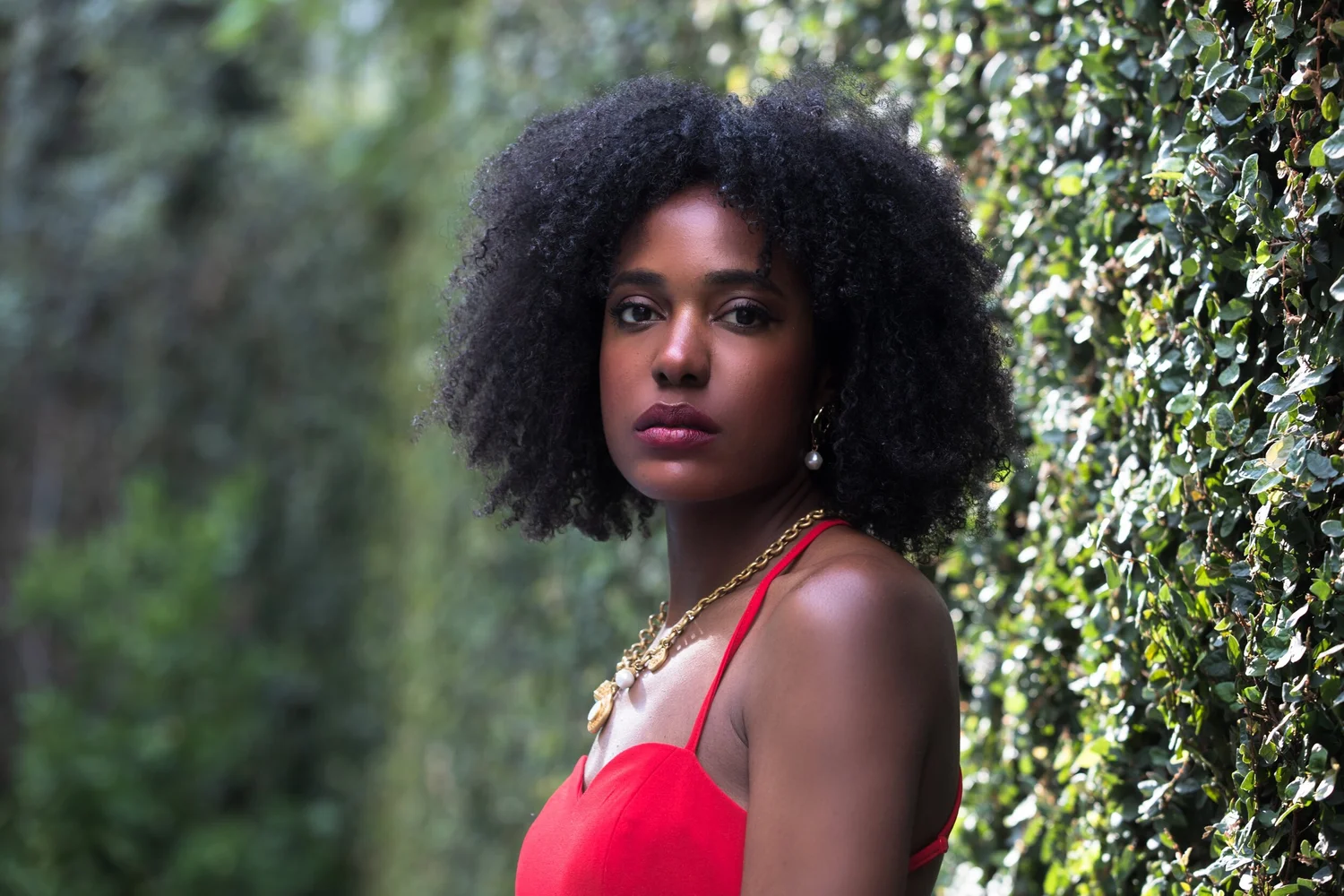 Zoë Bright beauty portrait in red
